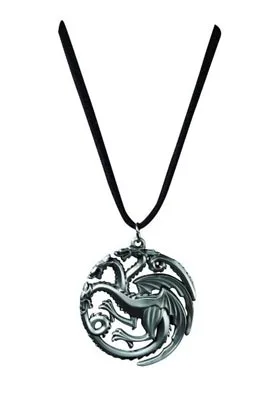TARGARYEN ESCUDO COLGANTE CORDON GAME OF THRONES NOBLE COLLECTION