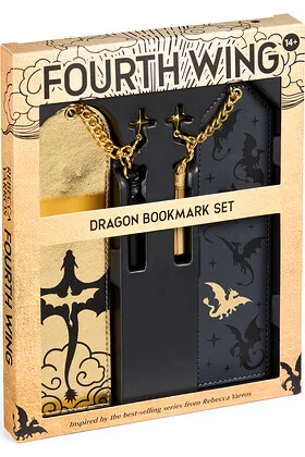 SET PUNTO DE LIBRO DRAGON 15 CM FOURTH WING