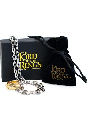 El Anillo Único con Cadena the Lord of the Rings