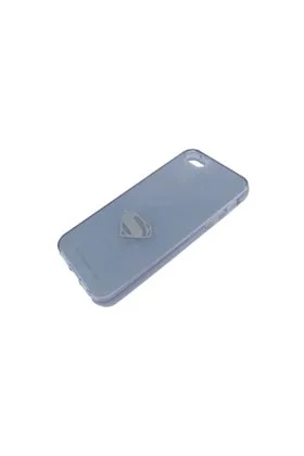 FUNDA SILICONA TPU LOGO SUPERMAN GRIS IPHONE 4S MAN OF STEEL