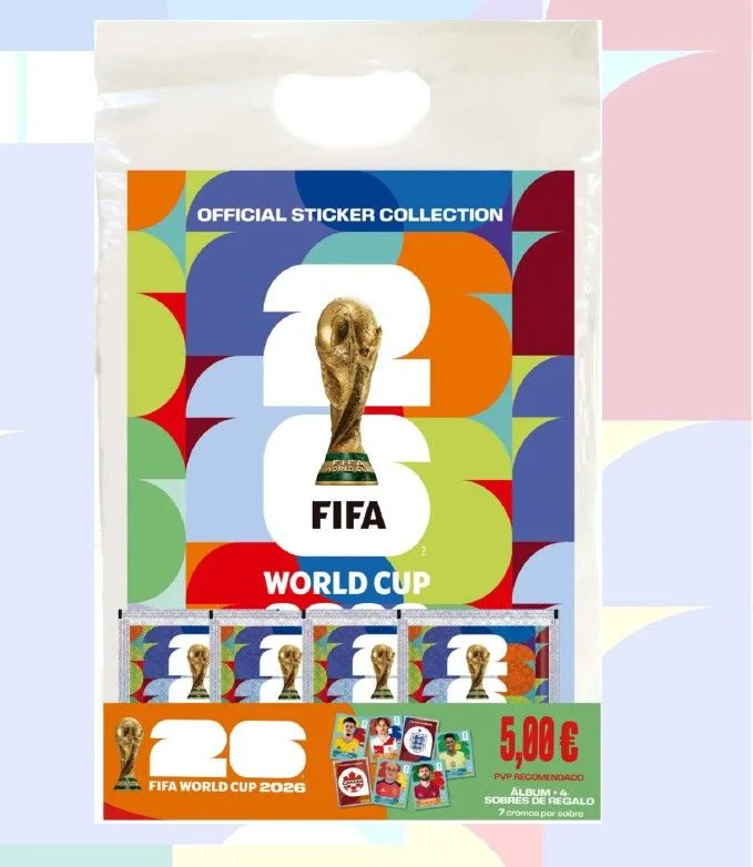 STARTER PACK ( ALBUM + 4 SOBRES ) FIFA WORLD CUP 2026 -BOLSA