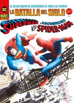 Superman vs. el Asombroso Spiderman. Portada Alex Ross DC-Marvel Treasury Edition.