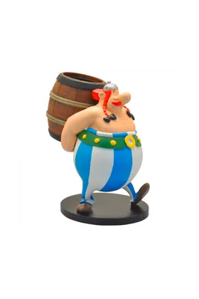 OBELIX CARGANDO TONEL ESTATUA 25 CM ASTERIX COLLECTOYS