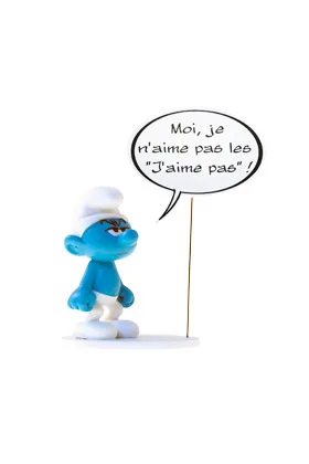 PITUFO GRU„ON BOCADILLO 'NO ME GUSTA' FIGURA RESINA LOS PITUFOS COMIC SPEECH COLLECTION
