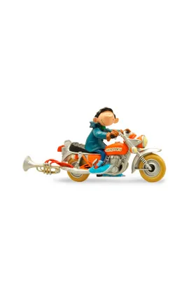 GASTON EN MOTO ESTATUA 25 CM RESINA GASTON EL GAFE