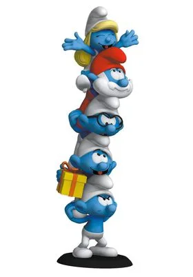 COLUMNA DE PITUFOS POLYCHROME EDITION FIG. 50 CM LOS PITUFOS