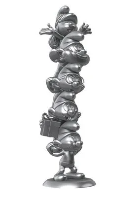 COLUMNA DE PITUFOS SILVER EDITION FIG. 50 CM LOS PITUFOS