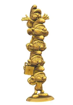 COLUMNA DE PITUFOS GOLD EDITION FIG. 50 CM LOS PITUFOS