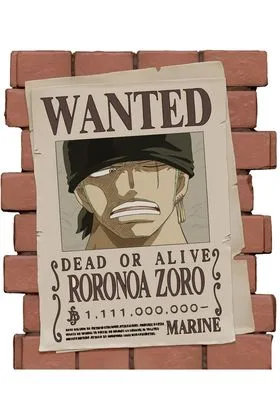 WANTED ZORO HUCHA 16 CM ONE PIECE