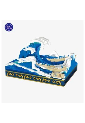 KANAGAWA SURFING SET CONSTRUCCION 15 CM UKIYO-E