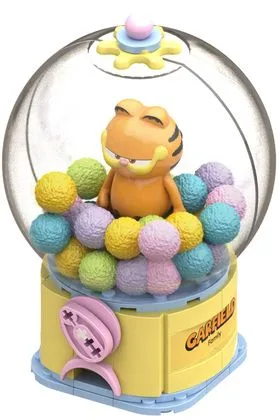 Garfield Gumball Machine Set Construccion 14 CM Garfield Crystal Ball Series