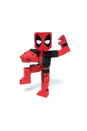 DEADPOOL FIGURA MADERA 20 CM MARVEL WOOD WARRIORS SERIE 1
