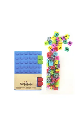 Combo M Azul/blue Libreta Waff + Letras