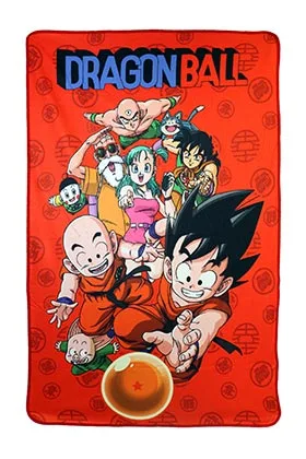 Personajes y Bola Manta Polar 100x150 Cm Dragon Ball