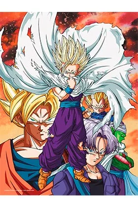 HEROES VS. CELL POSTER DE VIDRIO 30x40 DRAGON BALL