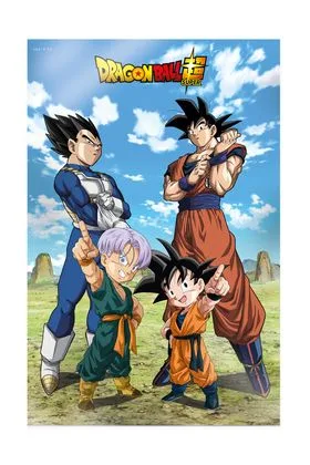 Battle of Gods Goku Vegeta Family (DB Super) Poster 3D 58x38 Cm Dragon Ball