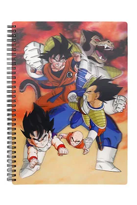 Goku vs Vegeta Libreta Espiral Efecto 3D A4 Dragon Ball Z