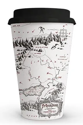 MORDOR MAPA VASO CAFE THE LORD OF THE RINGS