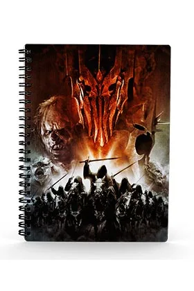 Ejercito Mordor Libreta Espiral Efecto 3D A5 the Lord of the Rings