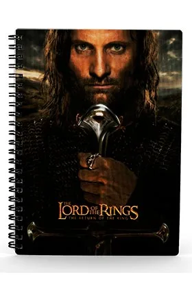 LIBRETA EFECTO 3D ARAGORN EL SEãOR DE LOS ANILLOS