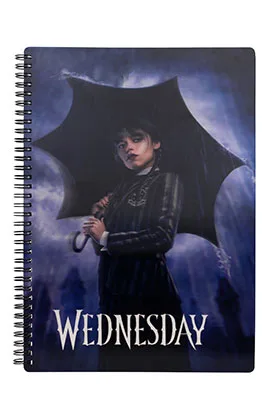 Lluvia Libreta Espiral Efecto 3D A4 Wednesday