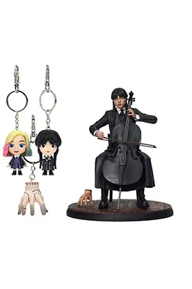 Wednesday Violonchelo Figura y Llavero Figurativo Wednesday