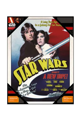 Luke y Leia Poster de Vidrio Star Wars 30x40 CM