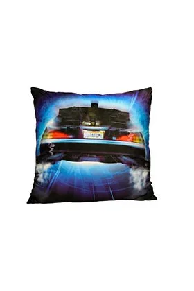 DELOREAN ROADS COJIN CUADRADO REGRESO AL FUTURO ENVASADO VACIO