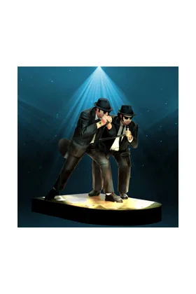 Jake y Elwood Cantando Set 2 Figuras con Luz 18 Cm the Blues Brothers
