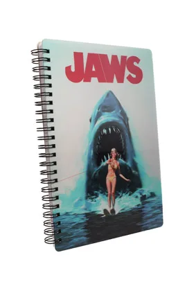JAWS POSTER ALTERNATIVO LIBRETA ESPIRAL EFECTO 3D A5 JAWS