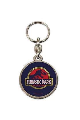 Jurassic Park Logo Pelicula Llavero Redondo Metal Jurassic Park