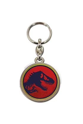 Jurassic Park Logo Llavero Redondo Metal Jurassic Park