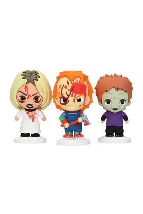 FAMILIA CHUCKY SET 3 FIGURAS GOMA POKIS  CHUCKY