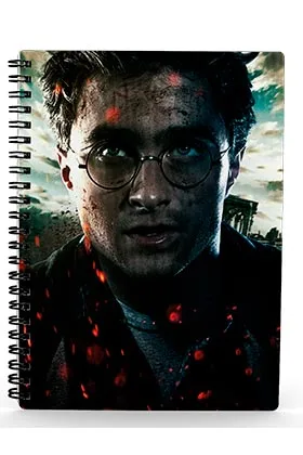 Cara Harry Potter Libreta Espiral Efecto 3D A5 Harry Potter