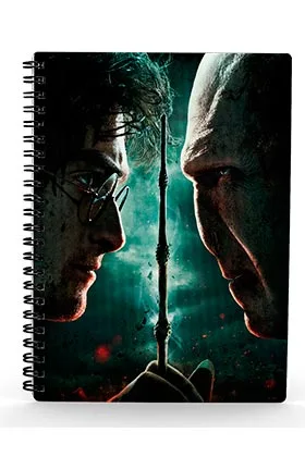 Harry vs. Voldemort Libreta Espiral Efecto 3D A5 Harry Potter