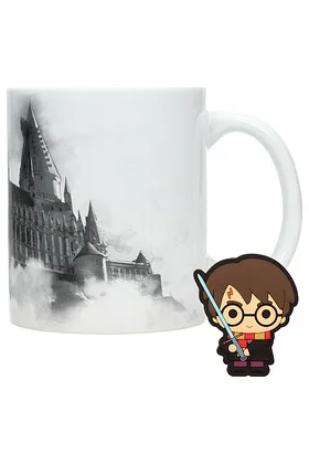 Hogwarts Taza Cerámica + Regalo Iman de Relieve Harry Potter