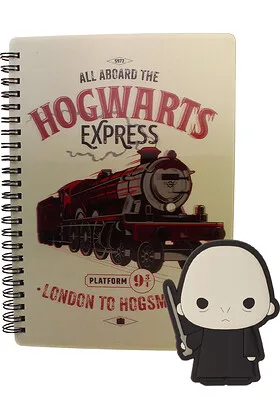 All Aboard Hogwarts Express Libreta Efecto 3D A5 + Regalo Iman de Relieve Harry Potter