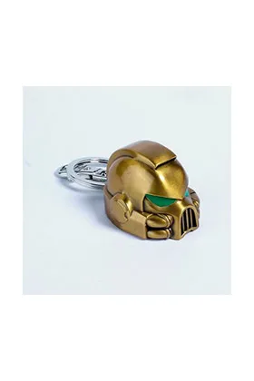 CASCO DORADO SPACE MARINE MKVII LLAVERO METAL WARHAMMER 40000