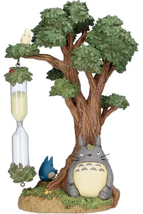 TOTOROS Y ÁRBOL DE ALCANFOR DIORAMA RELOJ DE ARENA 16 CM MY NEIGHBOR TOTORO