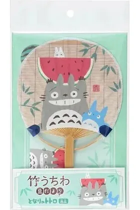 Totoro con Sandia Abanico de Bambu Mi Vecino Totoro