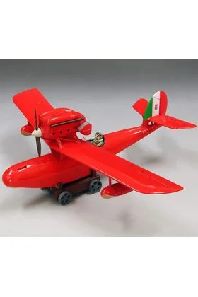 Savoia S.21 Seaplane Model Kit & Porco Figura Porco Rosso Studio Ghibli 1/48 Scale