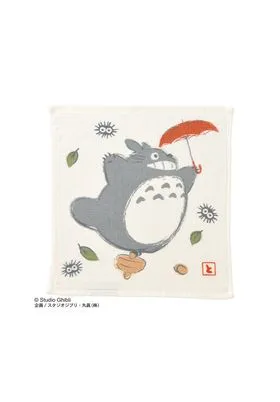 Totoro Gris con Paraguas Mini Toalla 34X36 CM Mi Vecino Totoro