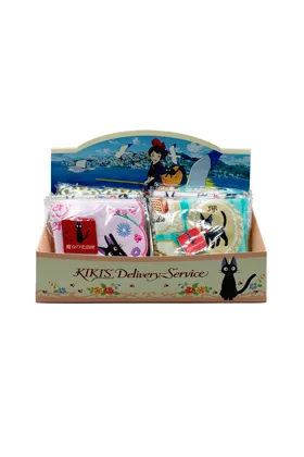 10 MINI TOWELS DISPLAY TOALLAS 25 X 25 CM NICKY LA APRENDIZ DE BRUJA STUDIO GHIBLI