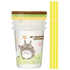 TOTORO 3 VASOS CON PAJITA MI VECINO TOTORO STUDIO GHIBLI
