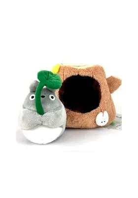 TOTORO EN TRONCO DE ARBOL PELUCHE MI VECINO TOTORO STUDIO GHIBLI