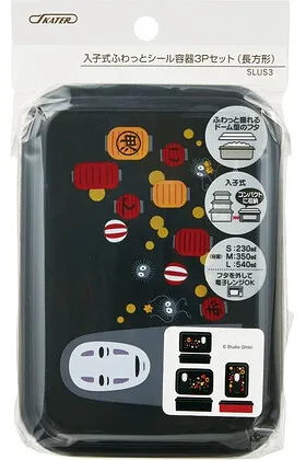 NO FACE & LANTERNS SET DE 3 BENTOS SPIRITED AWAY