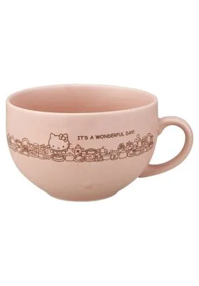 TAZA DE MINO ROSA WONDERFUL DAY 450 ML HELLO KITTY
