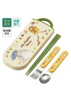 TOTORO & CATBUS SET PALILLOS CUCHARA TENEDOR 20 CM MI VECINO TOTORO