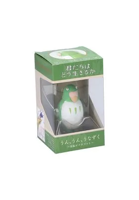 GREEN PARAKEET BOBBLE HEAD FIGURA 7,5 CM THE BOY AND THE HERON