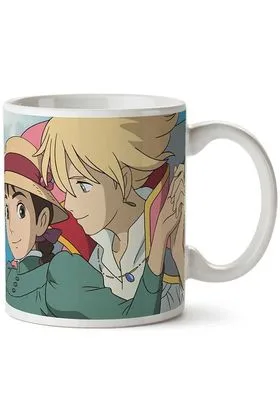 SOFI Y HOWL TAZA CERAMICA STUDIO GHIBLI EL CASTILLO AMBULANTE